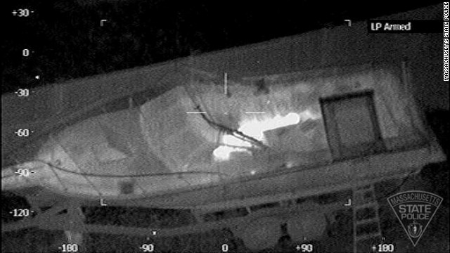 Boston Bomber seen by infrared camera